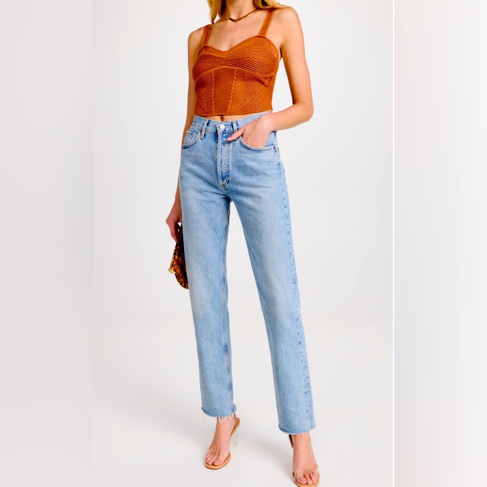 Agolde | Lana Mid-Rise Straight Jeans